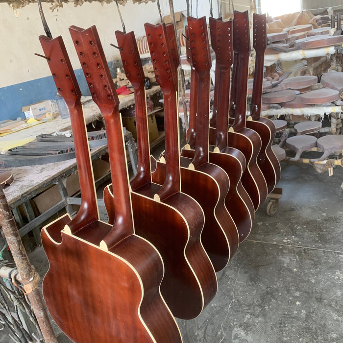 Capturing the Process: A Double-Neck Guitar During Painting | PANGO MUSIC PDN-1212