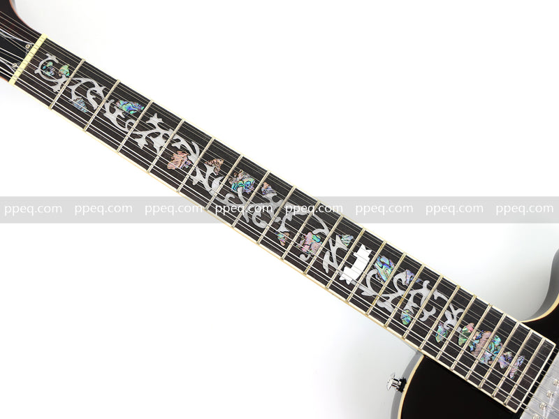12-String Semi-Hollow Body Electric Guitar with Flamed Maple Top (YMZ-230)