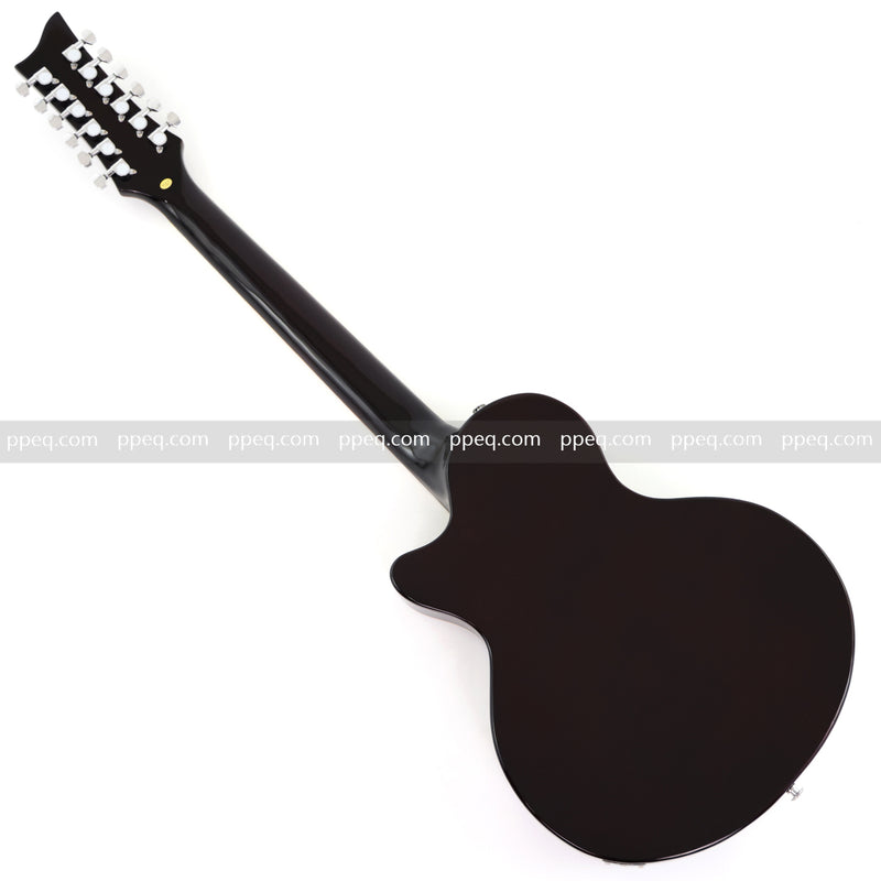 12-String Semi-Hollow Body Electric Guitar with Flamed Maple Top (YMZ-230)