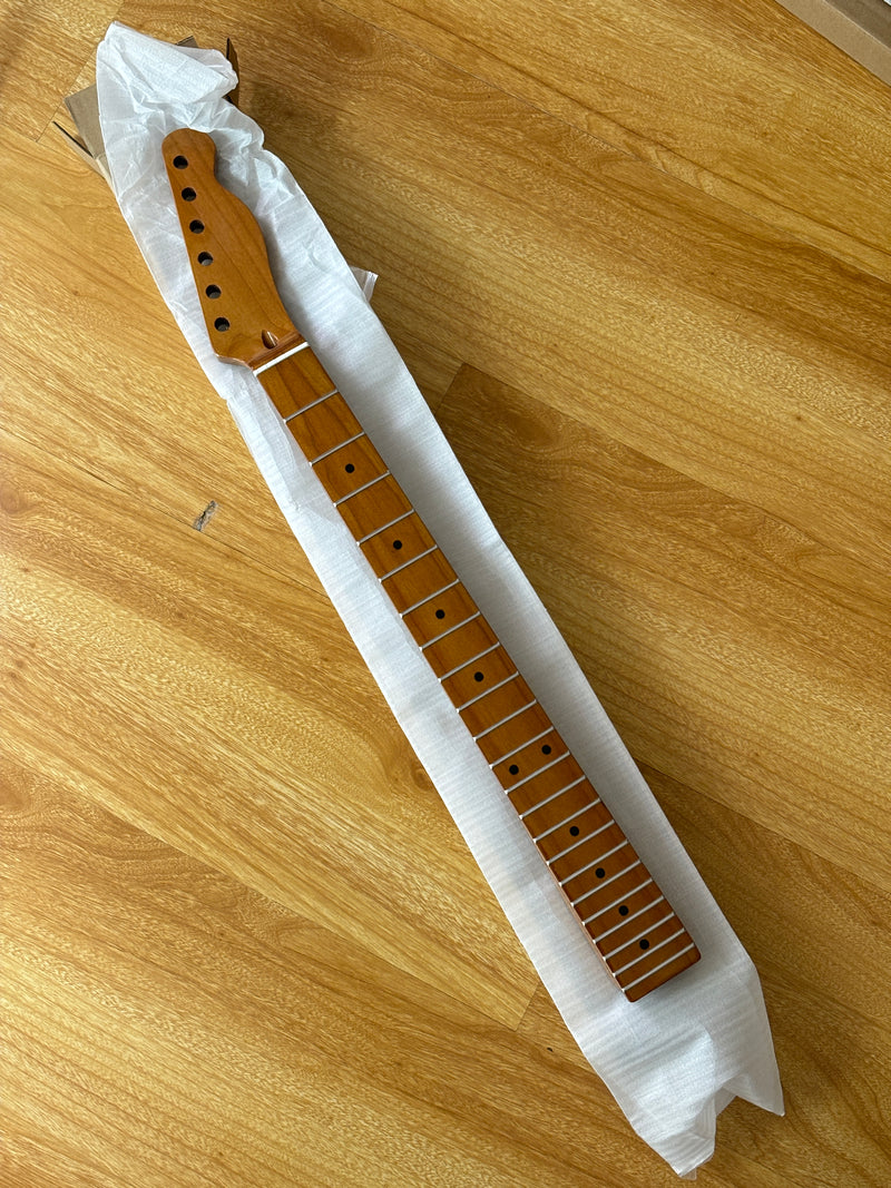 Roasted Maple Gloss Finish TL Style Electric Guitar Neck with Stainless Steel Frets (2029)