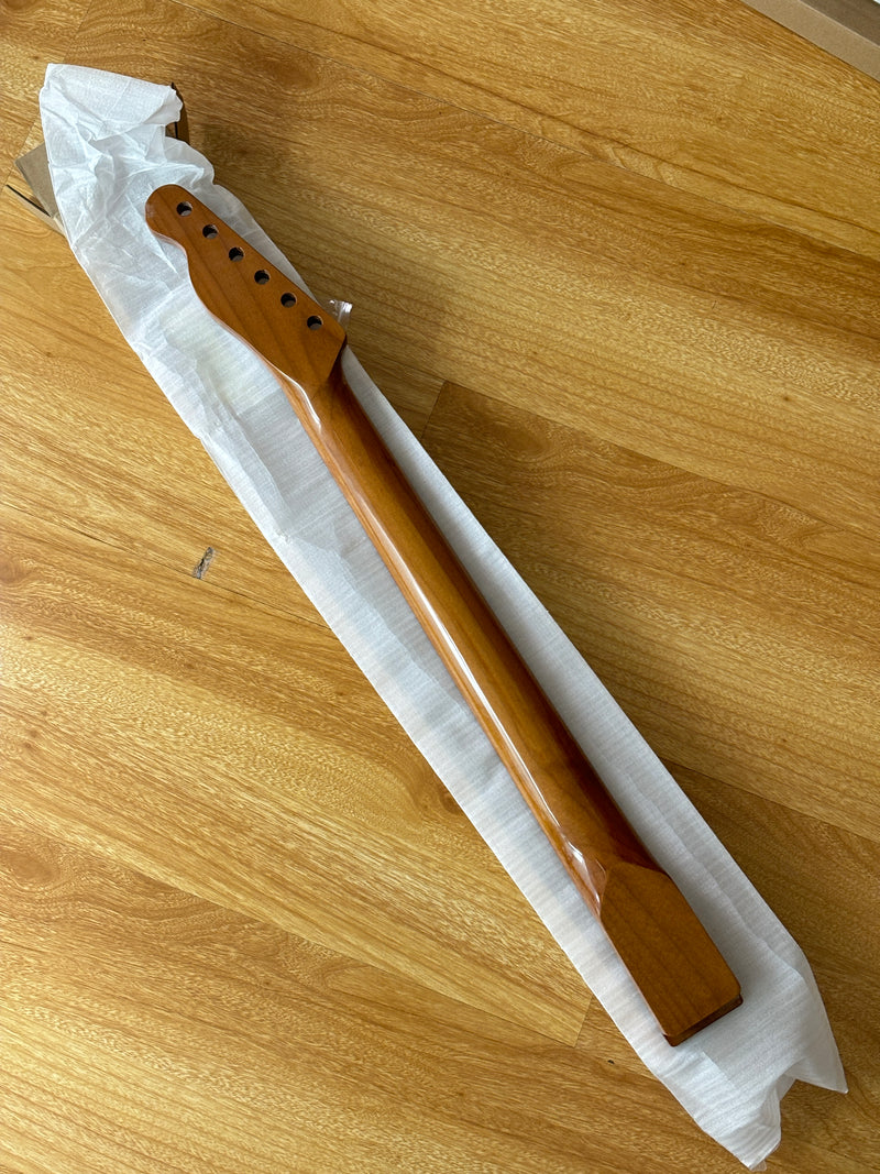 Roasted Maple Gloss Finish TL Style Electric Guitar Neck with Stainless Steel Frets (2029)