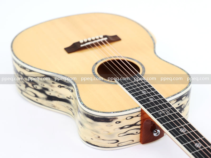 36-inch Solid Spruce & Canarywood Acoustic Guitar with Gloss Finish (YM-MN4)