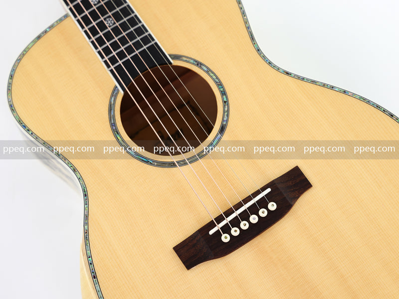 36-inch Solid Spruce & Canarywood Acoustic Guitar with Gloss Finish (YM-MN4)