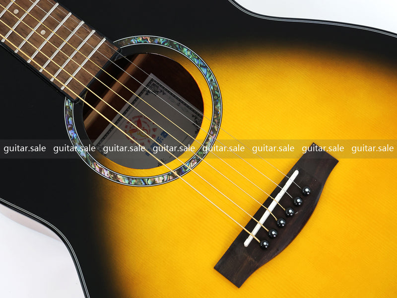 36 Inch GS Mini Style Travel Acoustic Guitar with Gloss Sunburst Finish (TY-021)