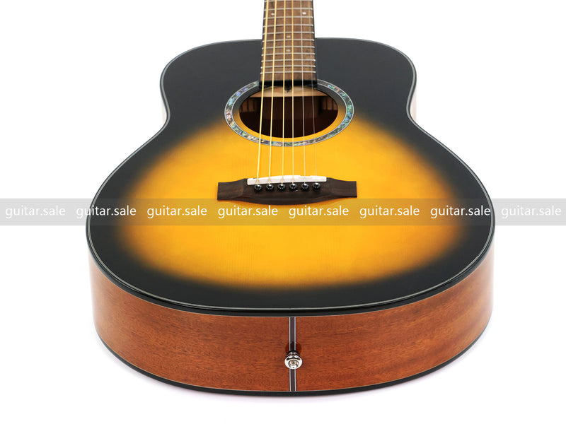 36 Inch GS Mini Style Travel Acoustic Guitar with Gloss Sunburst Finish (TY-021)