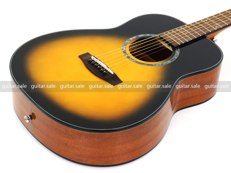 36 Inch GS Mini Style Travel Acoustic Guitar with Gloss Sunburst Finish (TY-021)