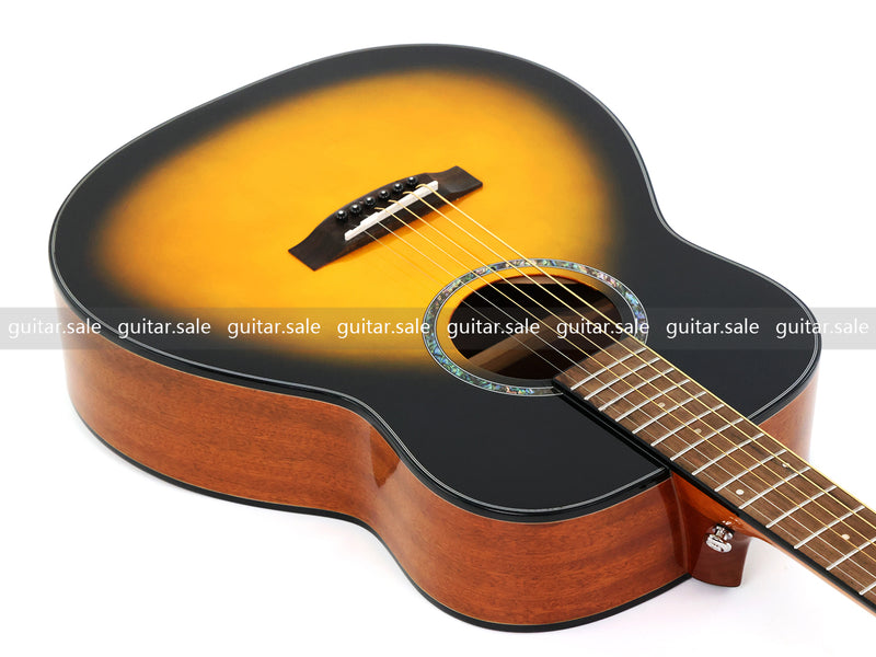 36 Inch GS Mini Style Travel Acoustic Guitar with Gloss Sunburst Finish (TY-021)