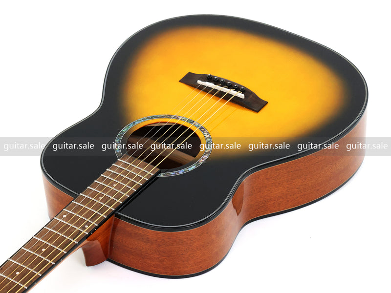 36 Inch GS Mini Style Travel Acoustic Guitar with Gloss Sunburst Finish (TY-021)