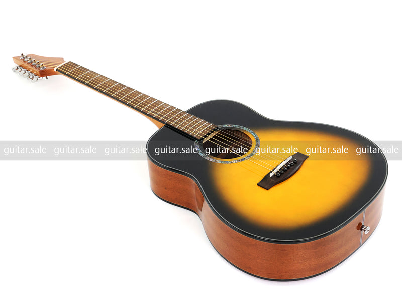 36 Inch GS Mini Style Travel Acoustic Guitar with Gloss Sunburst Finish (TY-021)