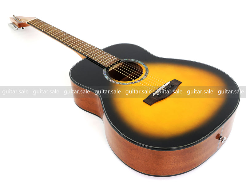 36 Inch GS Mini Style Travel Acoustic Guitar with Gloss Sunburst Finish (TY-021)