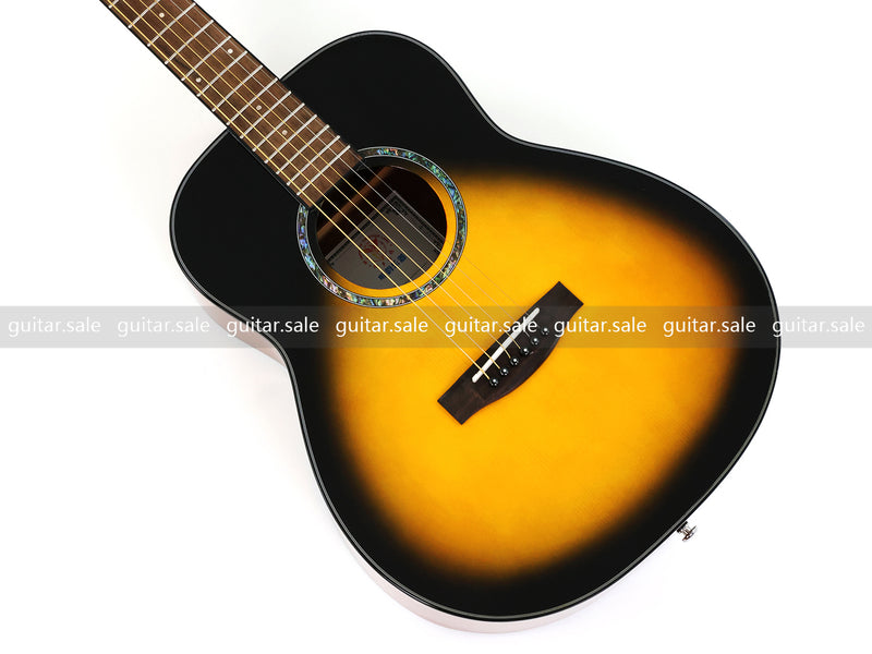 36 Inch GS Mini Style Travel Acoustic Guitar with Gloss Sunburst Finish (TY-021)