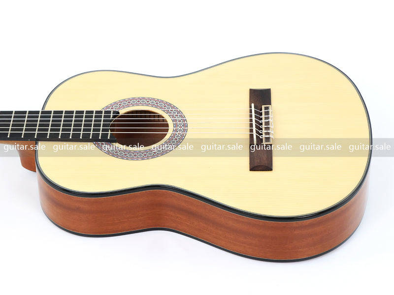 36 Inch Non-Cutaway Solid Spruce Top Classical Guitar with Gloss Finish (TY-036)