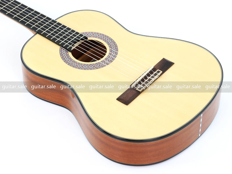 36 Inch Non-Cutaway Solid Spruce Top Classical Guitar with Gloss Finish (TY-036)