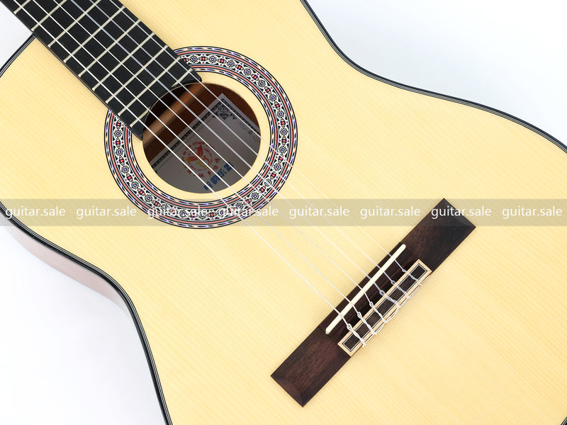 36 Inch Non-Cutaway Solid Spruce Top Classical Guitar with Gloss Finish (TY-036)