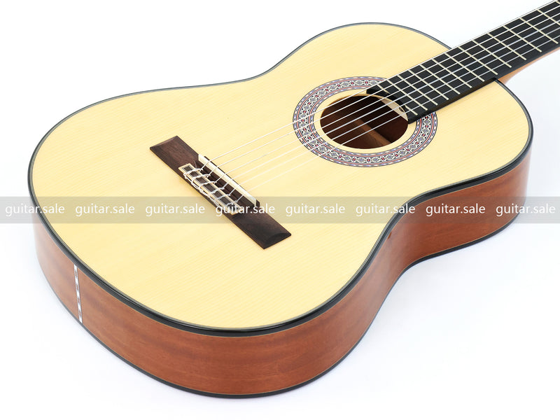 36 Inch Non-Cutaway Solid Spruce Top Classical Guitar with Gloss Finish (TY-036)