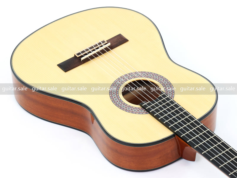 36 Inch Non-Cutaway Solid Spruce Top Classical Guitar with Gloss Finish (TY-036)