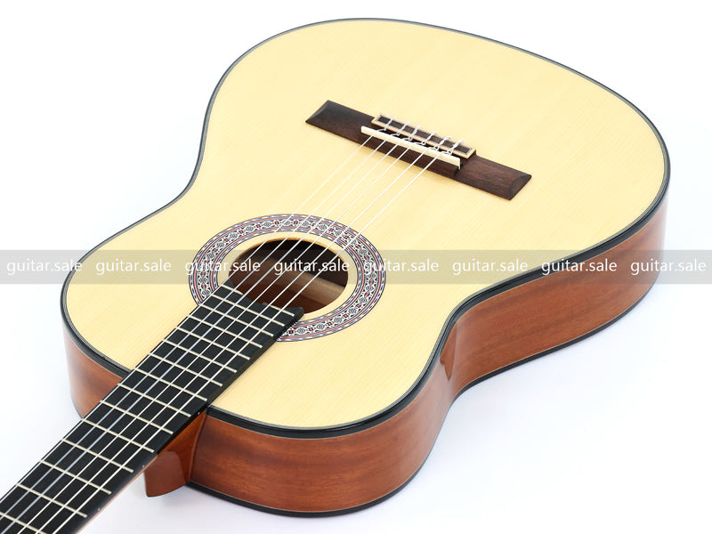 36 Inch Non-Cutaway Solid Spruce Top Classical Guitar with Gloss Finish (TY-036)