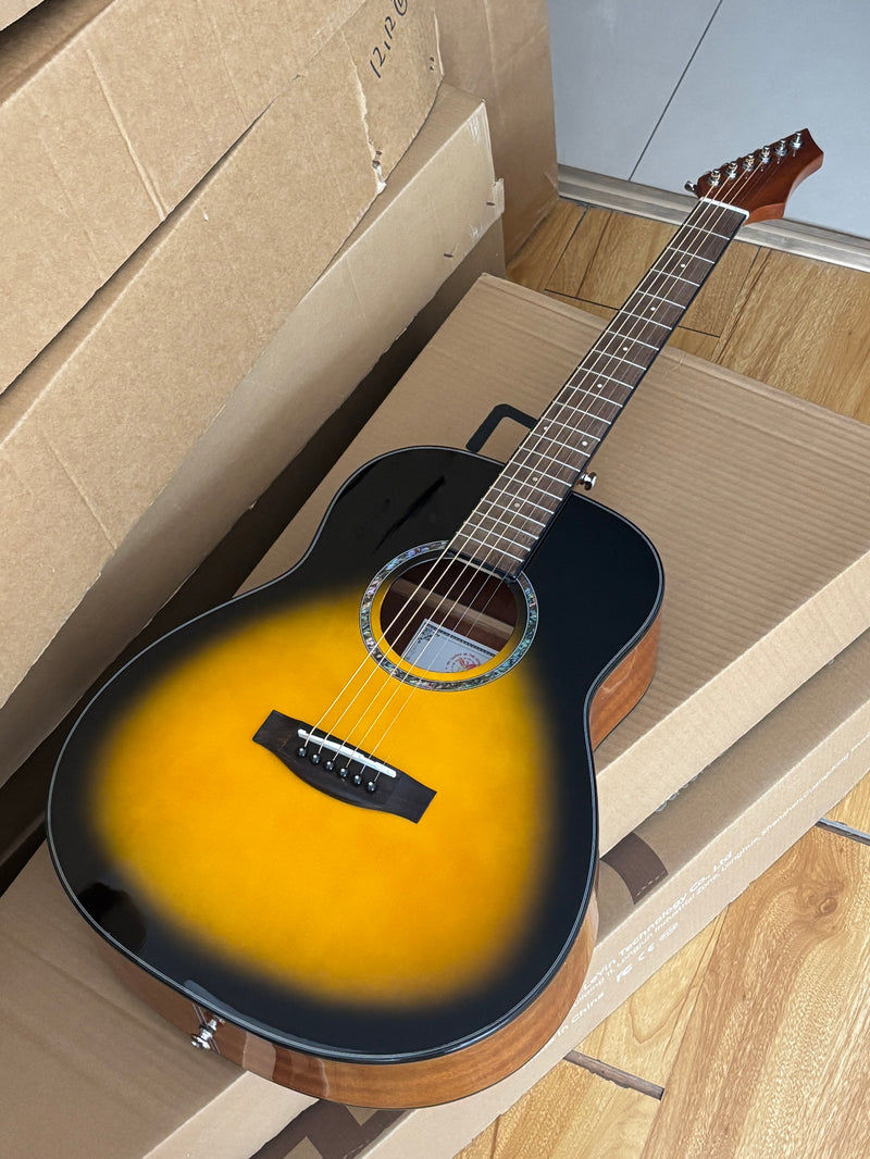 36 Inch GS Mini Style Travel Acoustic Guitar with Gloss Sunburst Finish (TY-021)
