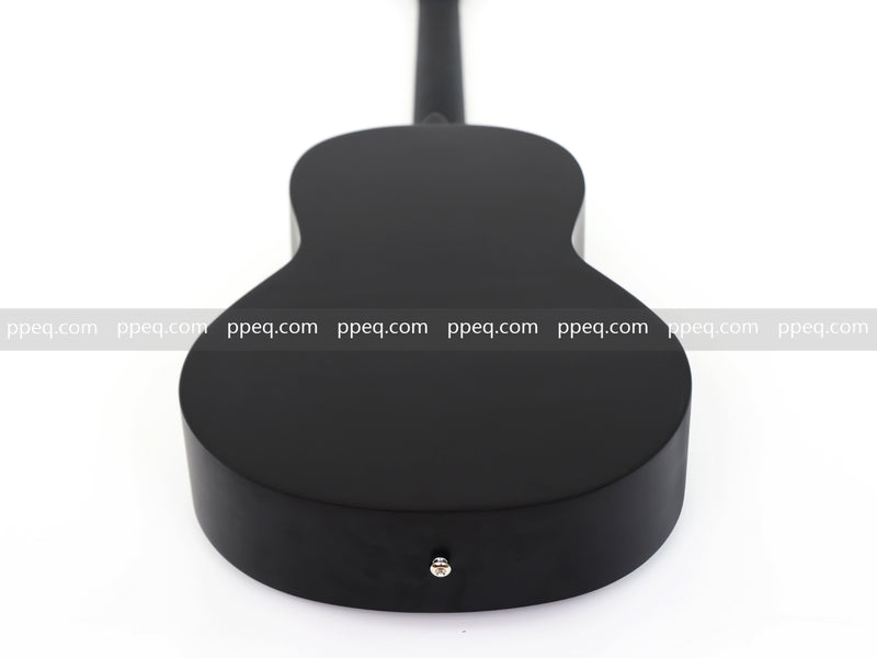 38-inch Acoustic Guitar with Modern Black Matte Finish - Slim Basswood Body (JY-381)