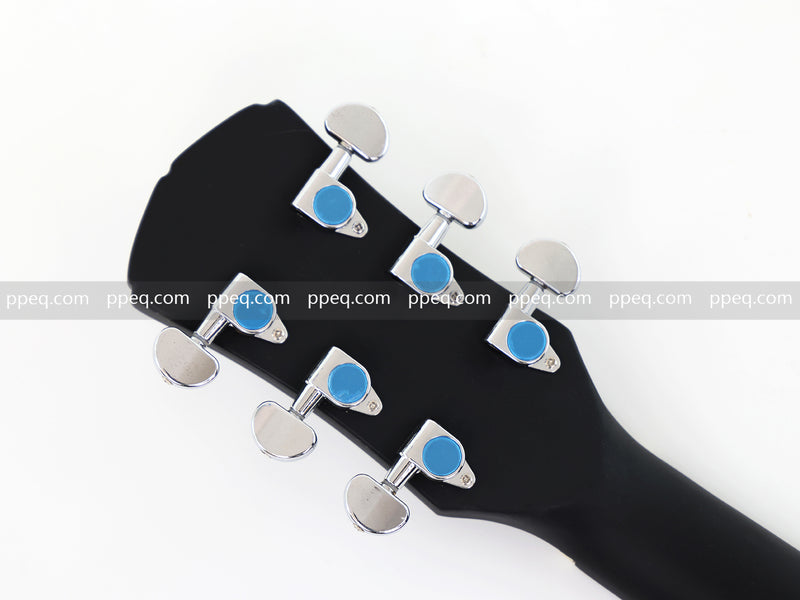38-inch Acoustic Guitar with Modern Black Matte Finish - Slim Basswood Body (JY-381)