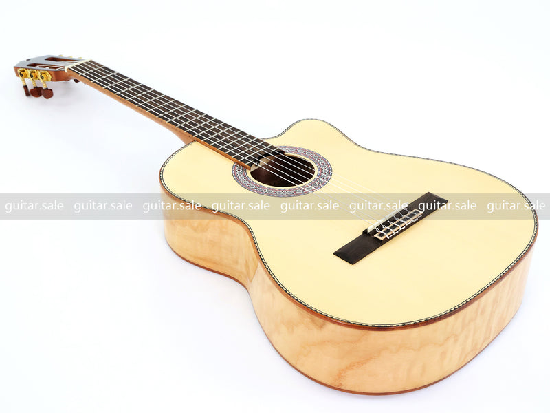 39 Inch 4/4 Full Size Cutaway Classical Guitar with Gloss Natural Finish (TY-022)