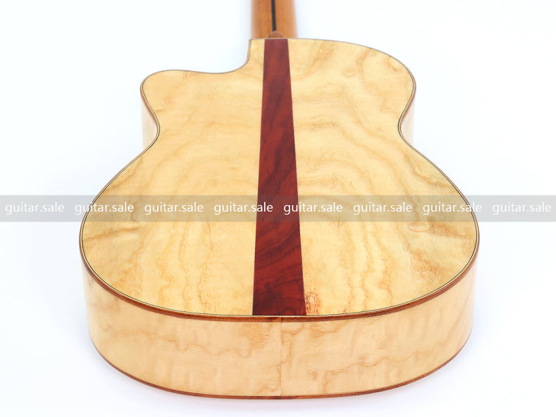 39 Inch 4/4 Full Size Cutaway Classical Guitar with Gloss Natural Finish (TY-022)