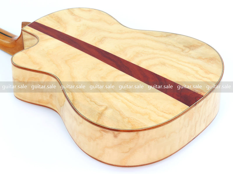 39 Inch 4/4 Full Size Cutaway Classical Guitar with Gloss Natural Finish (TY-022)