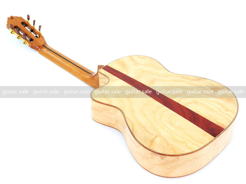 39 Inch 4/4 Full Size Cutaway Classical Guitar with Gloss Natural Finish (TY-022)