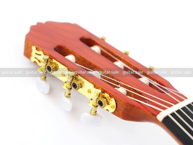 39 Inch 4/4 Full Size Standard Cutaway Classical Guitar with Black Gold Flake Gloss Finish (PMG-018)