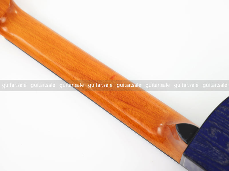 39 Inch 4/4 Full Size Standard Cutaway Classical Guitar with Blue Gold Flake Gloss Finish (PMG-019)
