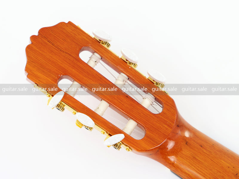 39 Inch 4/4 Full Size Standard Cutaway Classical Guitar with Red Gold Flake Gloss Finish (PMG-020)