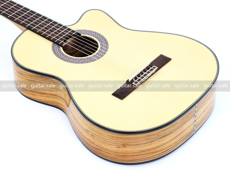 39 Inch 4/4 Full Size Standard Cutaway Solid Spruce Top Classical Guitar (TY-034)