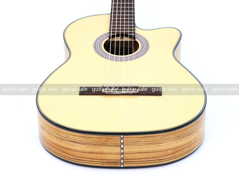 39 Inch 4/4 Full Size Standard Cutaway Solid Spruce Top Classical Guitar (TY-034)