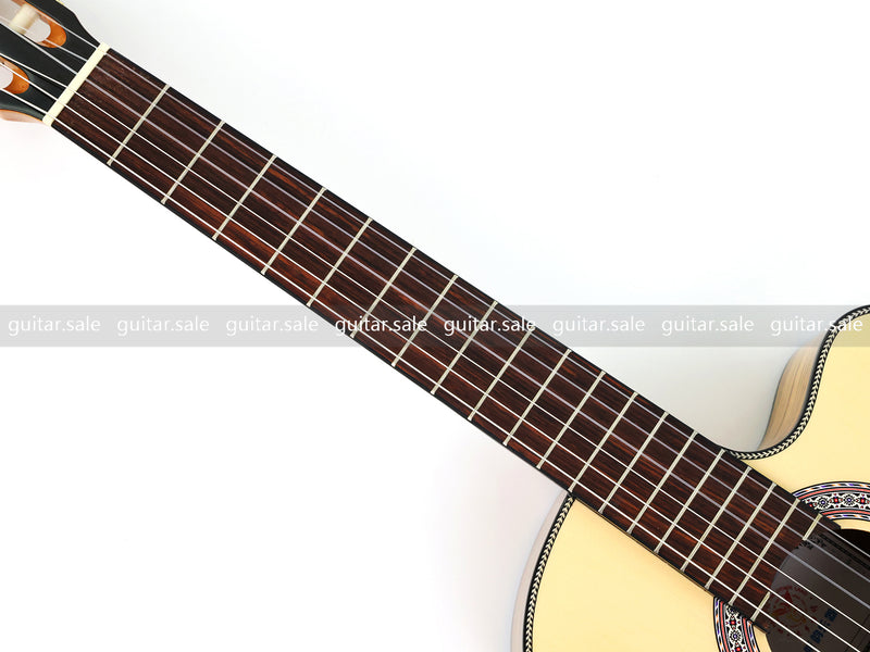 39 Inch 4/4 Full Size Standard Cutaway Solid Spruce Top Classical Guitar (TY-034)