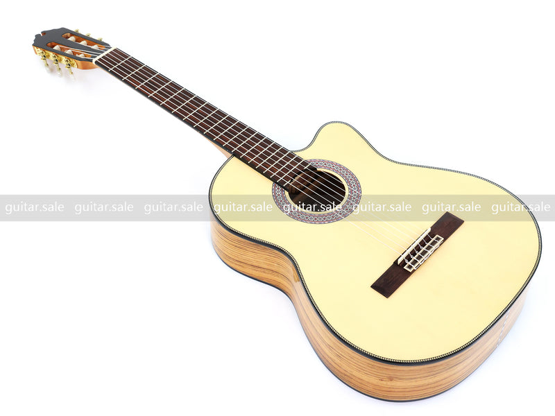 39 Inch 4/4 Full Size Standard Cutaway Solid Spruce Top Classical Guitar (TY-034)