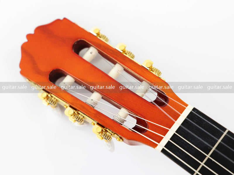 39 Inch 4/4 Full Size Standard Non-Cutaway Classical Guitar with Black Gold Flake Gloss Finish (PMG-017)