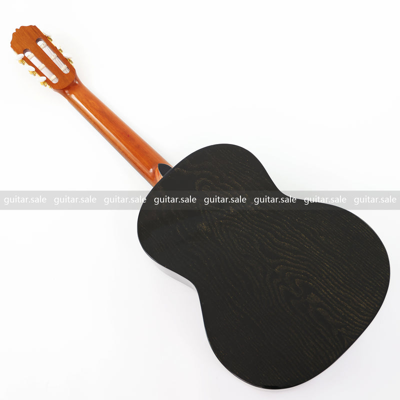 39 Inch 4/4 Full Size Standard Non-Cutaway Classical Guitar with Black Gold Flake Gloss Finish (PMG-017)