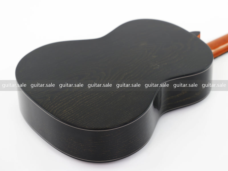 39 Inch 4/4 Full Size Standard Non-Cutaway Classical Guitar with Black Gold Flake Gloss Finish (PMG-017)