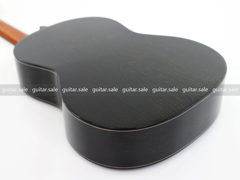 39 Inch 4/4 Full Size Standard Non-Cutaway Classical Guitar with Black Gold Flake Gloss Finish (PMG-017)