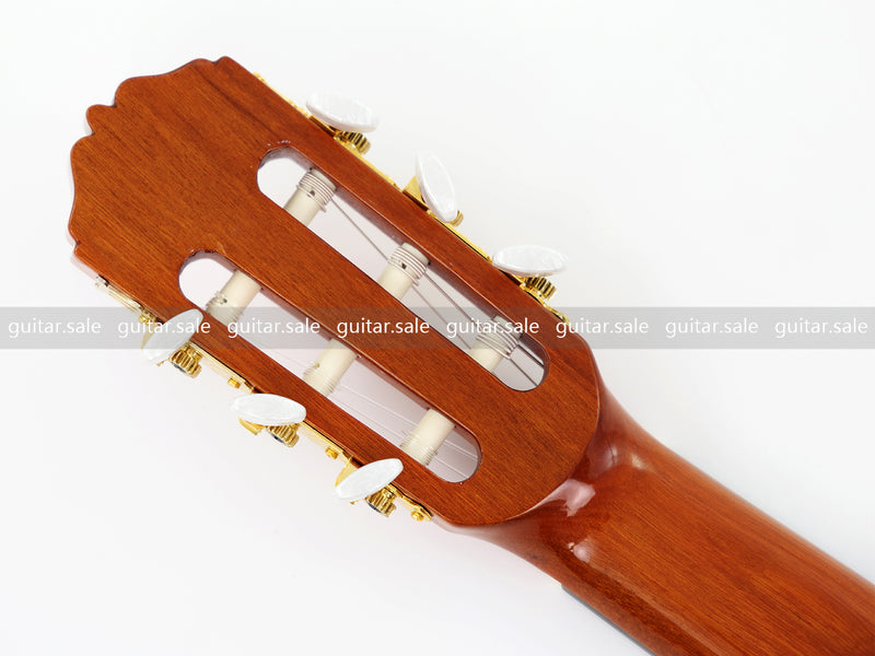 39 Inch 4/4 Full Size Standard Non-Cutaway Classical Guitar with Black Gold Flake Gloss Finish (PMG-017)