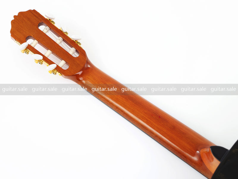 39 Inch 4/4 Full Size Standard Non-Cutaway Classical Guitar with Black Gold Flake Gloss Finish (PMG-017)