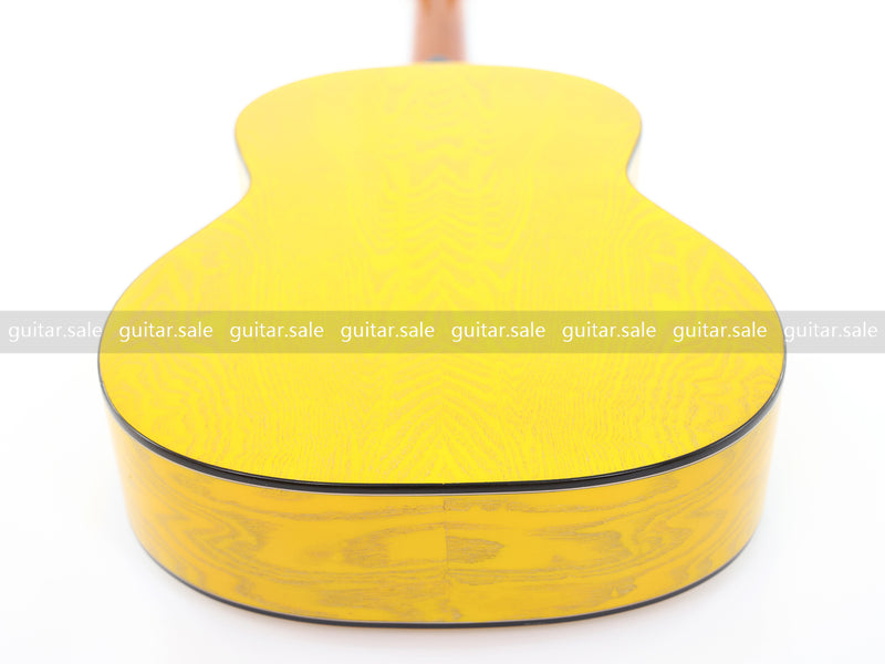 39 Inch 4/4 Full Size Standard Non-Cutaway Classical Guitar with Yellow Gold Flake Gloss Finish (PMG-021)
