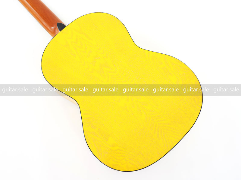 39 Inch 4/4 Full Size Standard Non-Cutaway Classical Guitar with Yellow Gold Flake Gloss Finish (PMG-021)