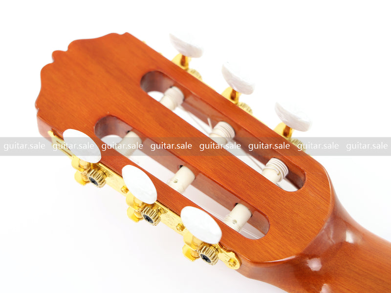 39 Inch 4/4 Full Size Standard Non-Cutaway Classical Guitar with Yellow Gold Flake Gloss Finish (PMG-021)