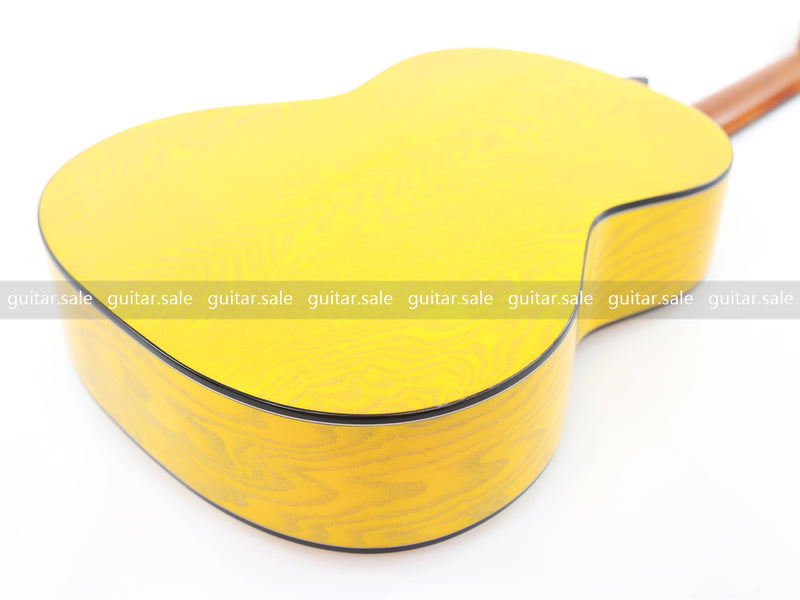 39 Inch 4/4 Full Size Standard Non-Cutaway Classical Guitar with Yellow Gold Flake Gloss Finish (PMG-021)