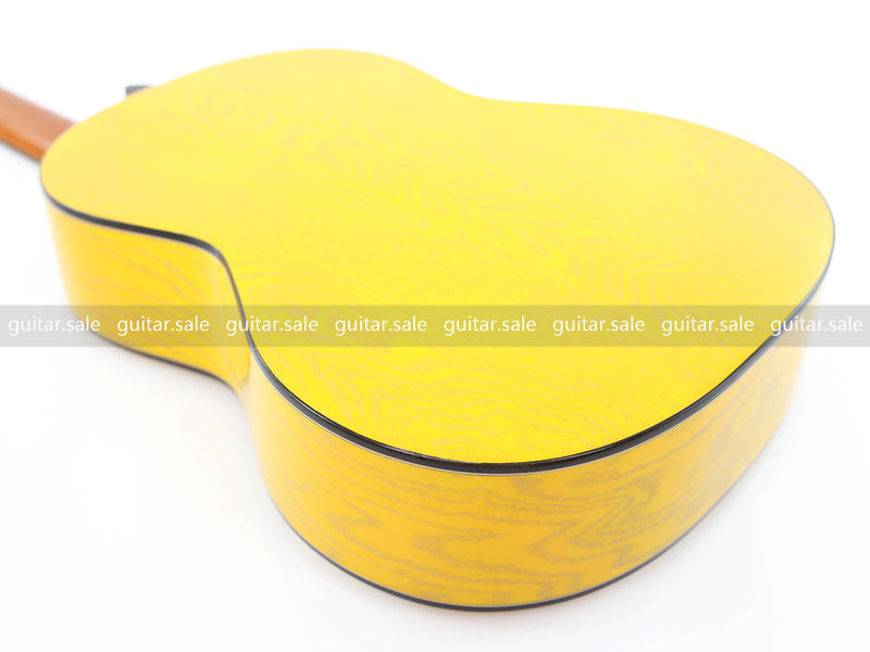 39 Inch 4/4 Full Size Standard Non-Cutaway Classical Guitar with Yellow Gold Flake Gloss Finish (PMG-021)