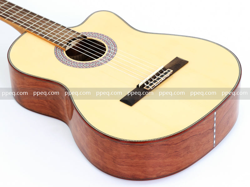 39 Inch Full Size Cutaway Nylon String Classical Guitar with Gloss Finish (TY-013)