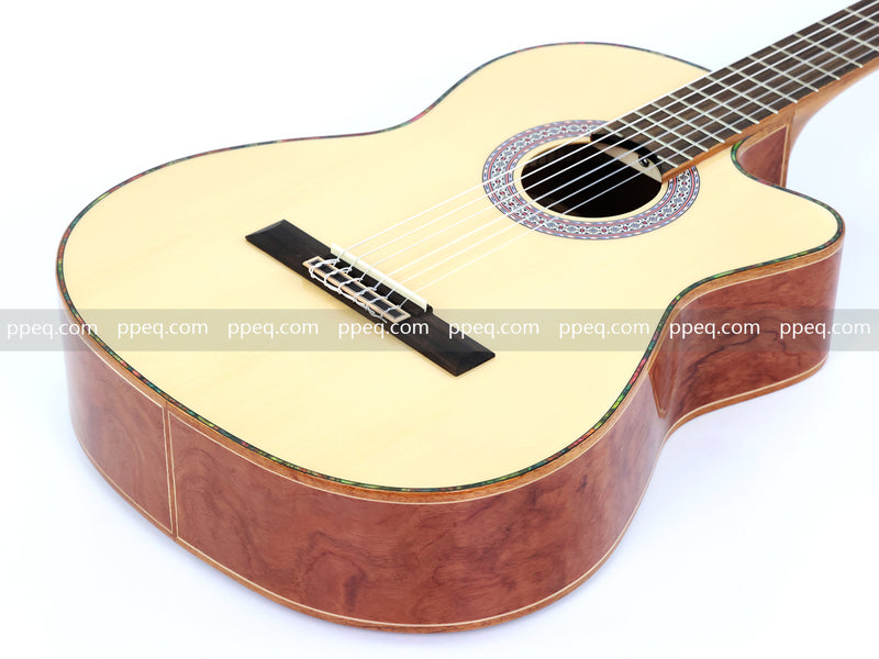 39 Inch Full Size Cutaway Nylon String Classical Guitar with Gloss Finish (TY-014)