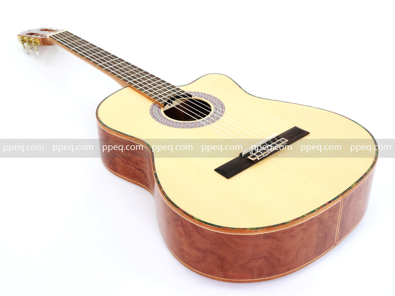 39 Inch Full Size Cutaway Nylon String Classical Guitar with Gloss Finish (TY-014)