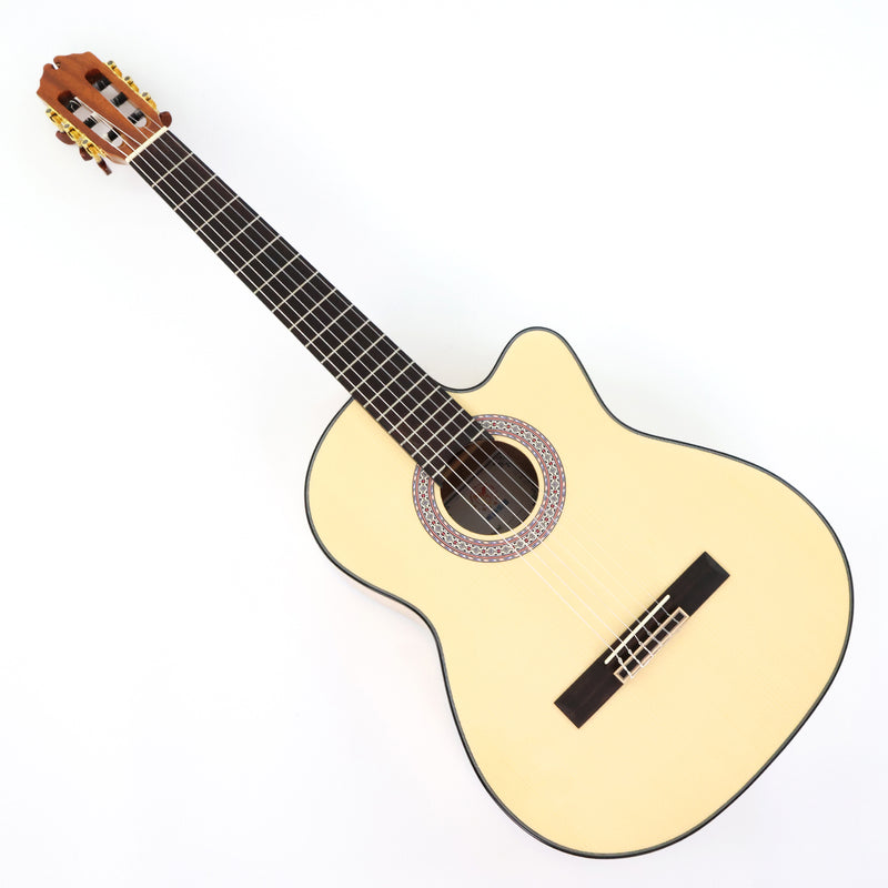 39 Inch Full Size Standard Cutaway Solid Spruce Top Classical Guitar (TY-038)